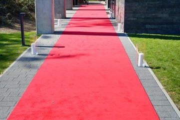 Red carpet way for a celebrity welcome.