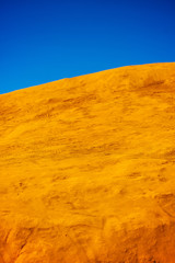 sand and ocher dune in the russillon quarry in france