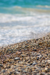 round pebble beach along the côte d'azur in france