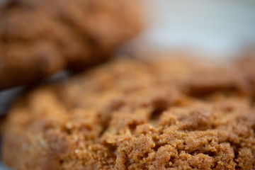 Oatmeal Cookies Macro Photography