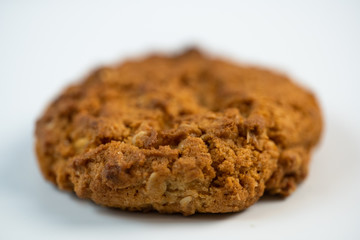 Oatmeal cookies on a white background