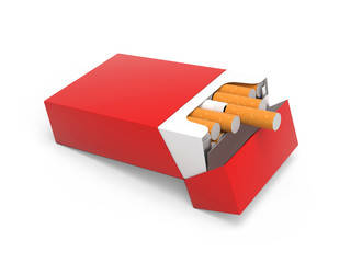 Red pack of cigarettes
