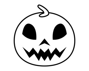 halloween pumpkin with face icon