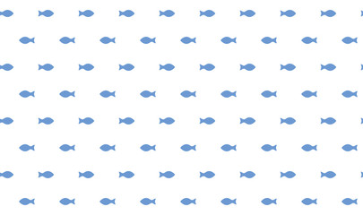 Seamless fish background. Vector texture. blue fish pattern