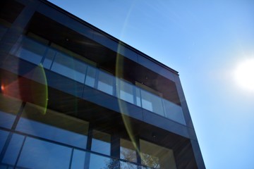 Plakat Abstract fragment of contemporary architecture. Residential modern building