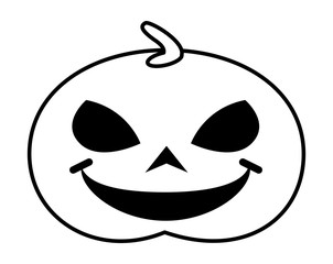 halloween pumpkin with face icon