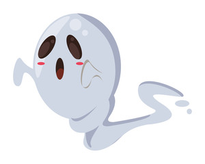 halloween ghost floating character icon