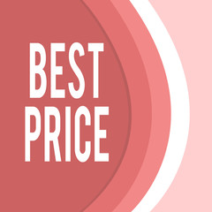 Handwriting text Best Price. Conceptual photo Buyer or seller can obtain something for a product sold or buy Three Tone Curve with Shadow Dividing Background into Light and Dark in Maroon