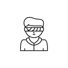 Eye surgery, disease. Vector icon. On white background