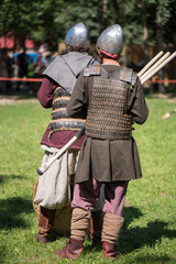 Reconstruction of the battle of medieval knights
