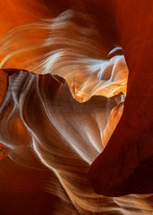 Heart of gold in famous Antelope Canyon near Page, Arizona , USA