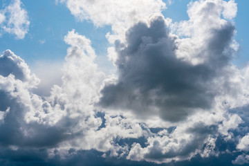 Beautiful clouds. Rainy weather is leaving. Weather forecast.