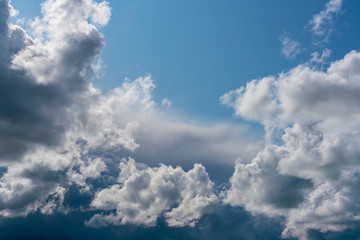 Beautiful clouds. Rainy weather is leaving. Weather forecast.