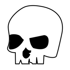 halloween skull head isolated icon