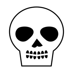 halloween skull head isolated icon
