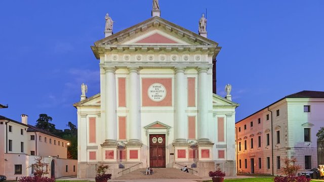 Cathedral of Castelfranco Veneto, comune of Veneto, province of Treviso, Italy, dedicated to patron saint San Liberale, is parish church in Venetian city. It is located next to Casa Giorgione.