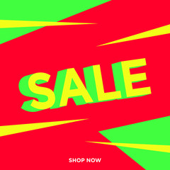 sale banner template with abstract modern vector design 