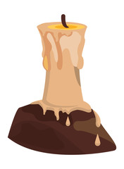 paraffin candle halloween isolated icon