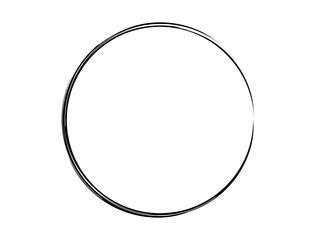 Grunge circle made for marking.Grunge logo made of black paint.Grunge paint circle.