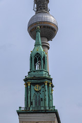 Brick Gothic St. Mary's Church (Marienkirche, XV century) on Karl Liebknecht Street...