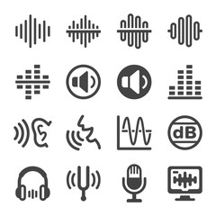 voice and sound icon set,vector and illustration
