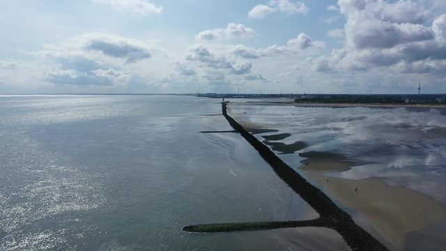 Cuxhaven en Allemagne et embouchure de l'Elbe