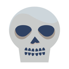 halloween skull head isolated icon