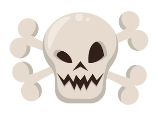 halloween skull head isolated icon