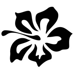 Collection with hibiscus flower. Hibiscus flower. Spring decoration. Exotic botanical background. Exotic summer print. Beautiful black pattern on white backdrop.