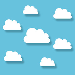 clouds background, set of cloud blue sky