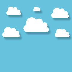 clouds background, set of cloud blue sky, space of text