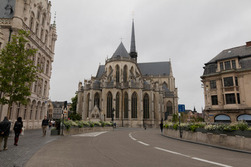 Fototapeta premium One of the churches of Leuven. This one is placed near the city hall.