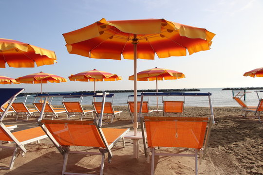 Gatteo beach on the Adriatic sea in Italy