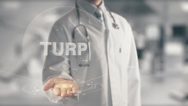 Doctor holding in hand Turp