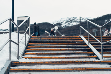 Snowy steps