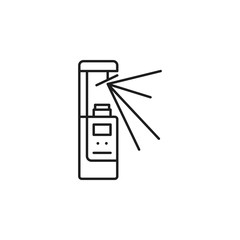 Gobo light mirror moving scanner icon. Element of party lighting thin line icon