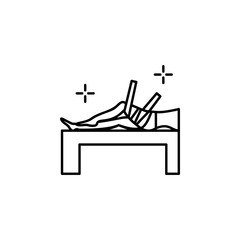Wrap legs spa icon. Element of spa thin line icon