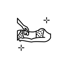 Massage abdominal spa icon. Element of spa thin line icon