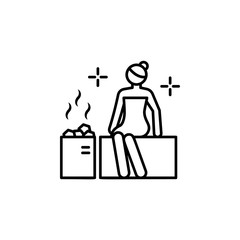 Sauna spa icon. Element of spa thin line icon