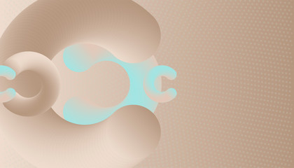 Abstract background futuristic elements on Bleached Aqua and Hint of Mint colors banner geometric