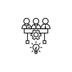 Team idea teamwork icon. Element of spa thin line icon