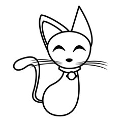 halloween cat mascot animal icon