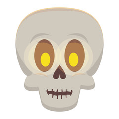 halloween skull head isolated icon