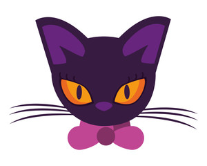 halloween cat mascot animal icon