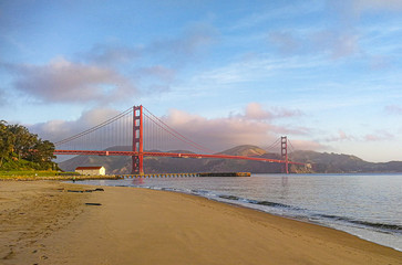 Golden Gate bridge in morning light
