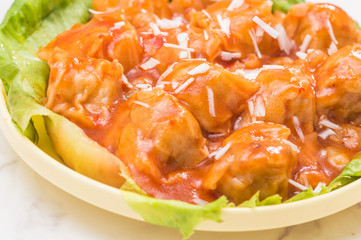 甘酢あんかけ焼売