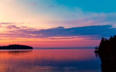 Sunset on the lake.