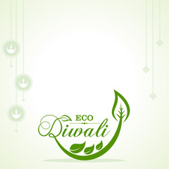 Illustration of Eco or Green Diwali Greeting