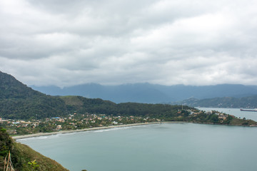 Tranquil beach aerial view on Atlantic coast