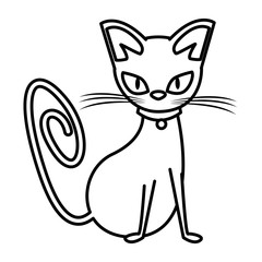 halloween cat mascot animal icon